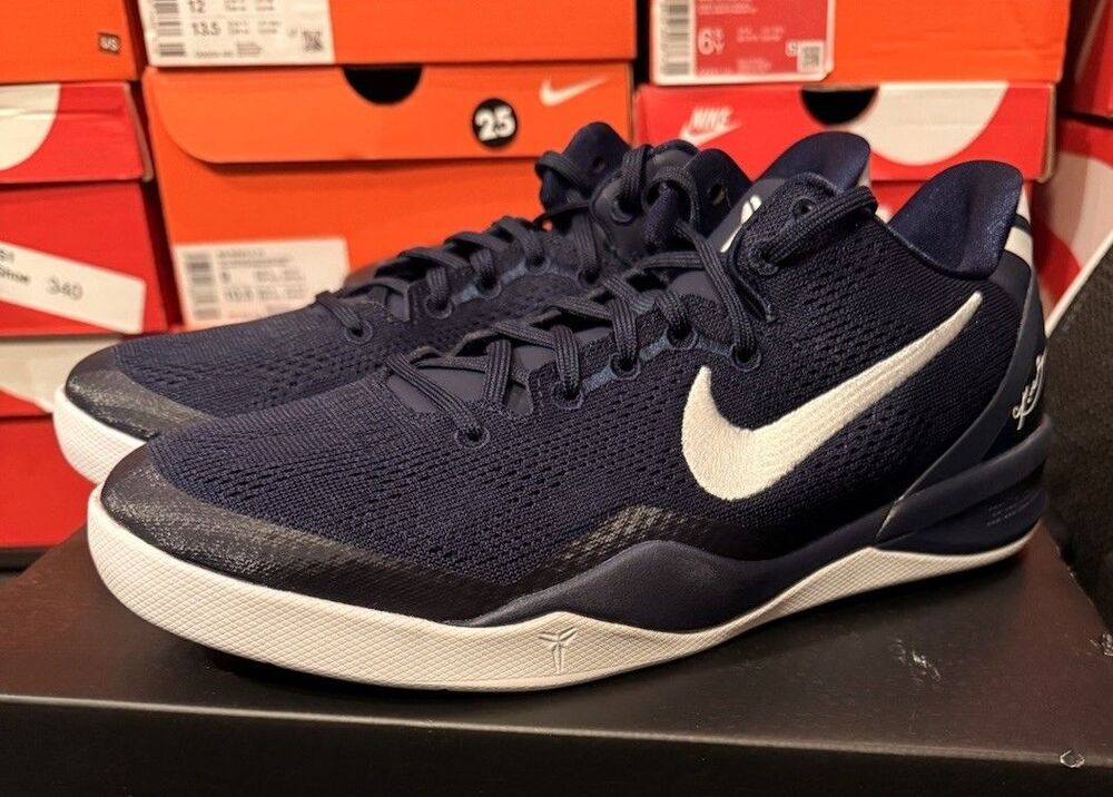 Nike Kobe VIII 8 GS Navy White FN0266-400 7Y Womens 8.5 (068)